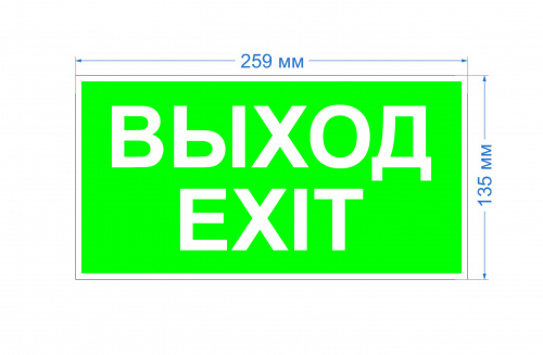 Самоклеящаяся этикетка ЭРА INFO-SSA-116 пленка бэклит Выход-exit зеленая для SSA-103 (2) (Б0057712)