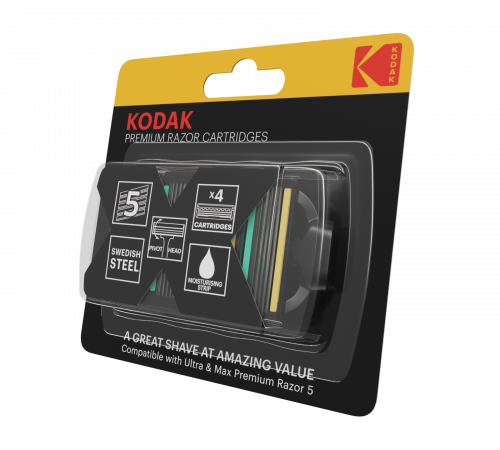Сменные кассеты для бритья Kodak  30421981 Premium 5 лезвий 4 штуки для станка Prem Razor 5 (4/24/96) (Б0051171) фото 3