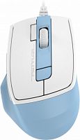 Мышь проводная A4TECH Fstyler FM45S Air (2400dpi) silent USB (7but), голубой/белый (1/60) (FM45S AIR USB (LCY BLUE))