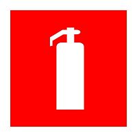 Наклейка REXANT знак пожарной безопасности «Огнетушитель» 150х150 мм (5/100) (56-0051-1)
