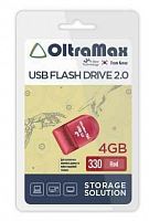 Флеш-накопитель USB  4GB  OltraMax  330  красный (OM-4GB-330-Red)