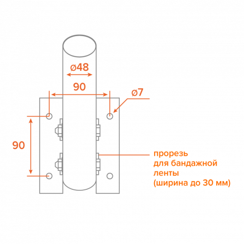 Кронштейн WOLTA универсальный для консольного светильника К1Н-0-0,35-БМ 250х120х120 мм белый (1/12) (К1Н-0-025-БМ) фото 4