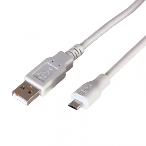 Кабель USB (шт. micro USB - шт. USB A) 3 метра, серый REXANT (10/200) (18-1166) фото 2