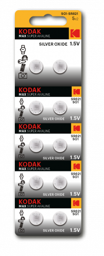 Элемент питания  Kodak SG1 (364) SR621, SR60 MAX Silver Oxid Button Cell (10/100/2000) (Б0053482)