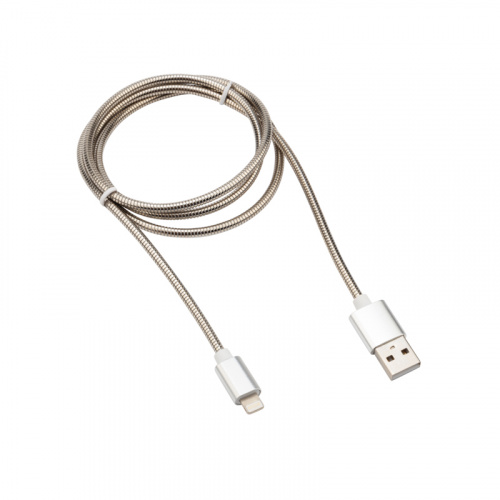 Кабель REXANT USB-Lightning 2 A, 1 м, матовая сталь (1/100) (18-7057)