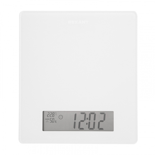 Весы кухонные электронные мультифункциональные, белые/стекло/до 5 кг REXANT (1/4) (72-1007) фото 2