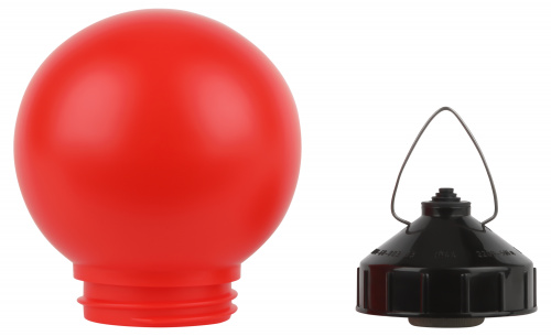 Светильник ЭРА НСП 01-60-003 подвесной Гранат полиэтилен IP44 E27 max 60Вт шар красный (1/6) (Б0052012) фото 3