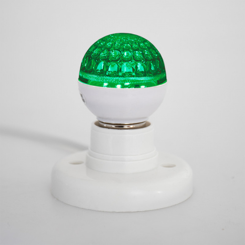 Лампа шар NEON-NIGHT Е27 10 LED Ø50мм зеленая 24В (постоянное напряжение) (1/100) (405-614) фото 2