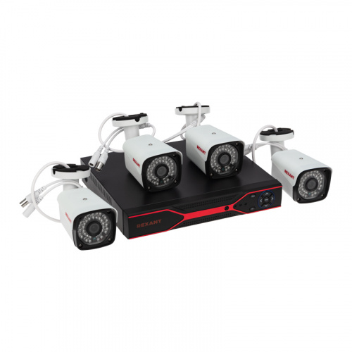 Комплект видеонаблюдения REXANT 4 наружные камеры AHD/5.0 1944P (1/1) (45-0550)
