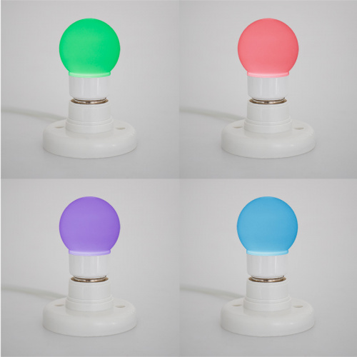 Лампа шар NEON-NIGHT Е27 9 LED Ø50мм RGB (1/100) (405-512) фото 2