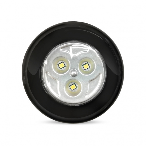 Светодиодный фонарь PUSH LIGHT 3 Вт Smartbuy 3AAA, черный (SBF-133-B) шоу-бокс (12/360)