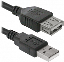Кабель DEFENDER USB02-10 USB2.0 AM-AF, 3.0 м. (1/40/160) (87453)