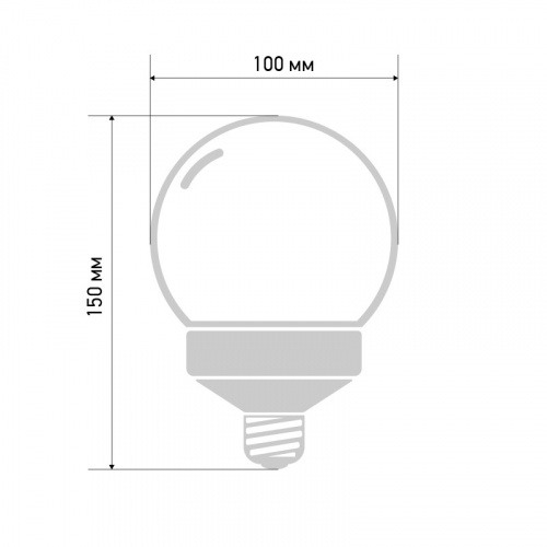 Лампа шар NEON-NIGHT Е27 12 LED Ø100мм красная (1/100) (405-132) фото 2