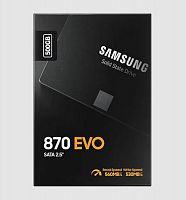 Внутренний SSD  Samsung   500GB  870 Evo, SATA-III, R/W - 560/530 MB/s, 2.5", Samsung MJX, V-NAND 3bit MLC (MZ-77E500BW)