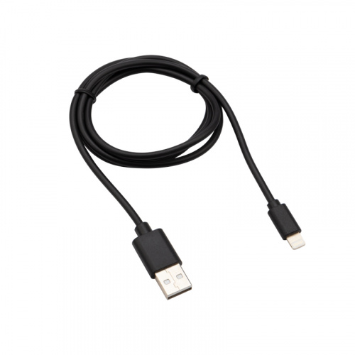 Кабель REXANT USB-Lightning 2.1 А, 1 м, черный ПВХ (10/100) (18-7050)