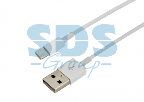USB-Lightning кабель для iPhone/PVC/white/1m/REXANT/без индивидуальной упаковки (10/1000) (18-1121-10)