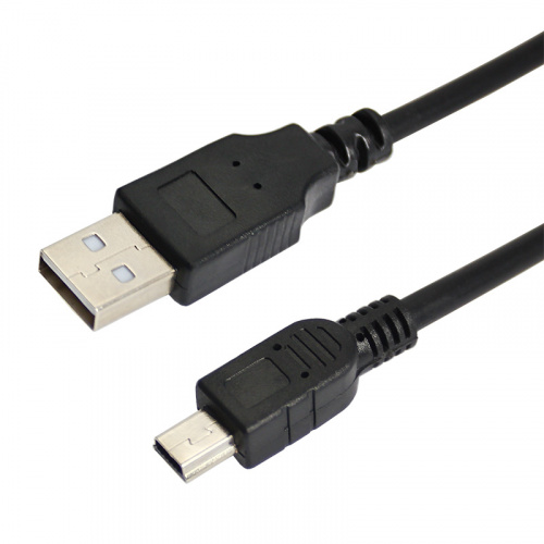Кабель USB (шт. mini USB - шт. USB A) 0.2 метра, черный REXANT (10/1000) (18-1131-2) фото 2