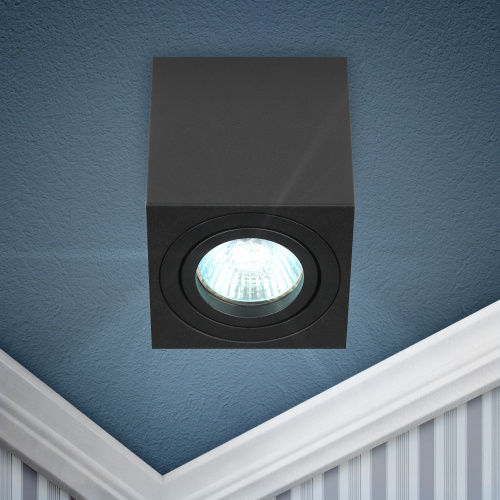 Светильник ЭРА настенно-потолочный спот OL22 BK MR16/GU10, черный, поворотный (1/50) (Б0054395) фото 2