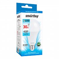 Лампа светодиодная SMARTBUY A70 30Вт 6000К E27 (холодный свет) (10/50) (SBL-A70-30-60K-E27)