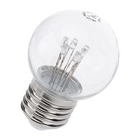 Лампа шар NEON-NIGHT Е27 6 LED Ø45мм - красная, прозрачная колба, эффект лампы накаливания (1/100) (405-122)