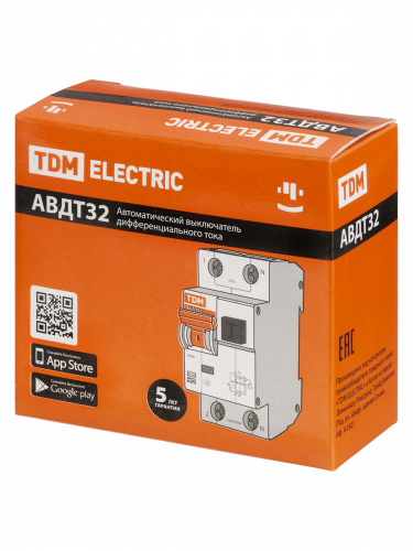 Автоматический Выключатель Дифференциального тока - АВДТ 32 B16 10мА TDM (1/60) (SQ0202-0200) фото 2