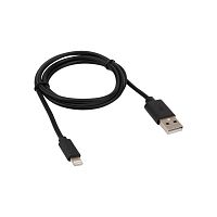 Кабель USB-Lightning для iPhone/PVC/black/1m/REXANT (10/500) (18-1122)