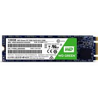Внутренний SSD  WD  120GB, SATA-III, R/W - 540/430 MB/s, (M.2), 2280, TLC, зелёный (WDS120G1G0B)