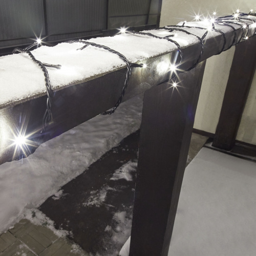 Гирлянда NEON-NIGHT Твинкл Лайт 20 м, черный ПВХ, 200 диодов, цвет теплый белый (1/10) (303-146) фото 2