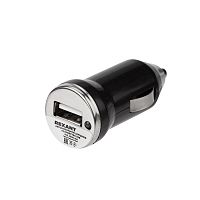 Зарядное устройство в прикуриватель REXANT USB, 5V, 1000mA, черное (1/500) (16-0280)