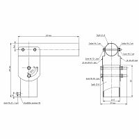 Кронштейн для уличного светильника ЭРА SPP-AC7-0-230-048 поворотный с переменным углом 230х150х120 d48mm (1/2) (Б0057555)