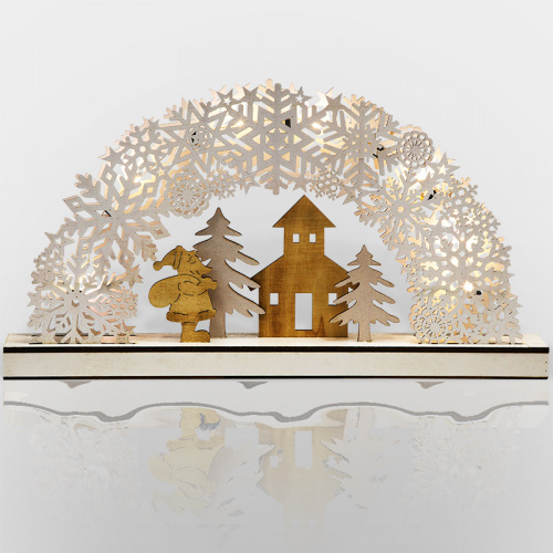 Фигурка деревянная NEON-NIGHT с подсветкой "Рождественская сказка" 44,5*6*24 см (1/6) (504-021)