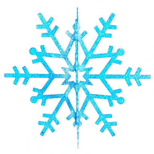 Фигура елочная  NEON-NIGHT "Снежинка резная 3D", 61 см, цвет синий (6/12) (502-363)