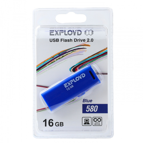 Флеш-накопитель USB  16GB  Exployd  580  синий (EX-16GB-580-Blue) фото 5