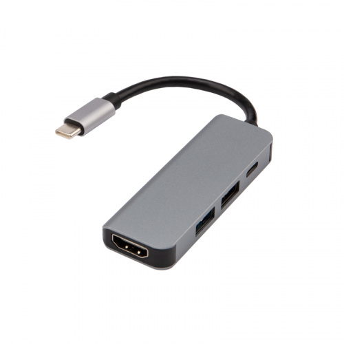 Разветвитель USB Type-C на 4 порта: 1xHDMI/2xUSB/1xType-C PD REXANT (1/1) (18-4151)