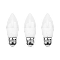 Лампа светодиодная REXANT Свеча CN 7,5 Вт E27 713 Лм 6500K холодный свет (3 шт./уп.) (3/36) (604-022-3)
