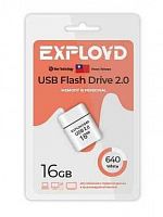 Флеш-накопитель USB  16GB  Exployd  640  белый (EX-16GB-640-White)