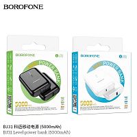 Мобильный аккумулятор Аккумулятор внешний Borofone BJ31 Level, 5000mAh, пластик, USB выход, Type-C, 2.0A, цвет: белый (1/111) (6974443389708)