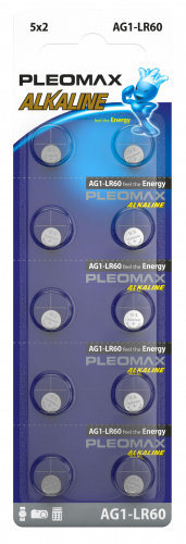 Элемент питания SAMSUNG PLEOMAX AG1 (364) LR621 LR60 Button Cell (10/100/1000/98000) (Б0060996)