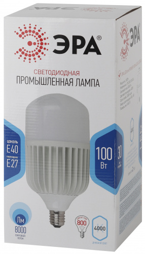 Лампа светодиодная ЭРА STD LED POWER T160-100W-4000-E27/E40 Е27 / Е40 100 Вт колокол нейтральный белый свет (1/6) (Б0056122) фото 3