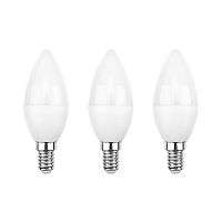 Лампа светодиодная REXANT Свеча CN 9,5 Вт E14 903 Лм 4000K нейтральный свет (3 шт./уп.) (3/36) (604-024-3)