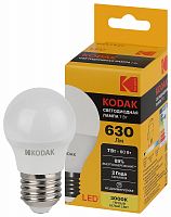 Лампа светодиодная KODAK P45-7W-830-E27 E27 / Е27 7Вт шар теплый белый свет (1/100) (Б0057614)