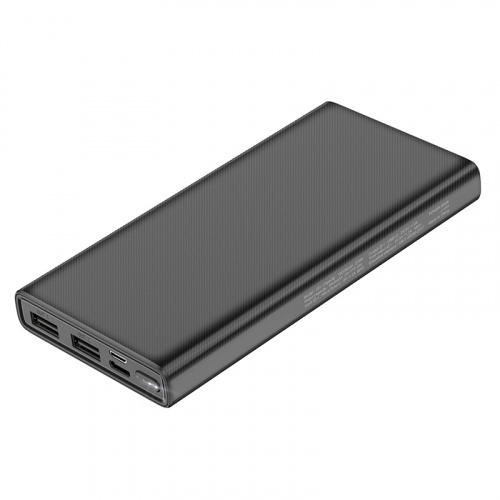 Мобильный аккумулятор Аккумулятор внешний HOCO J55, 10000mAh, 2 USB выхода, Micro и Type-C входы, LED индикатор, черный (1/44) (6931474718389) фото 3