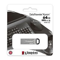 Флеш-накопитель USB 3.2  64GB  Kingston  DataTraveler Kyson  металл (DTKN/64GB)