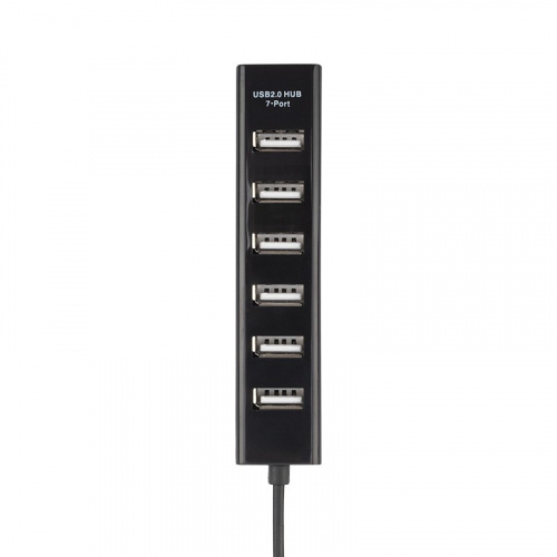 Разветвитель USB на 7 портов черный REXANT (1/100) (18-4107)