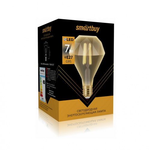 Лампа светодиодная SMARTBUY ART G95Dimond-7W/3000/E27 (1/10/40) (SBL-G95DimondArt-7-30K-E27)