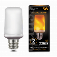 Лампа светодиодная GAUSS T65 Corn Flame 5W E27 1500K 1/10/100 (157402105)
