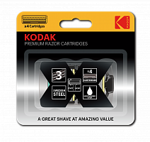 Сменные кассеты для бритья Kodak 30425125-RU1 Premium 3 лезвия 4 штуки для станка Prem Razor 3 (4/96/384) (Б0054020)