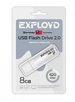 Флеш-накопитель USB  8GB  Exployd  620  белый (EX-8GB-620-White)