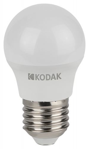 Лампа светодиодная KODAK P45-7W-830-E27 E27 / Е27 7Вт шар теплый белый свет (1/100) (Б0057614) фото 2