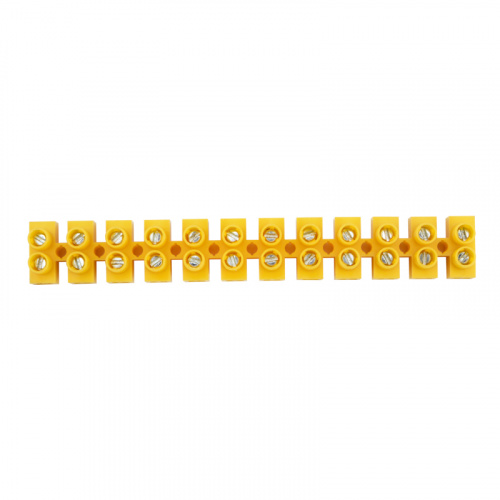 Клеммная винтовая колодка KВ-6 2,5-6, ток 6 A, полиэтилен желтый REXANT (10 шт./уп.) (10/1200) (07-5006-3) фото 3